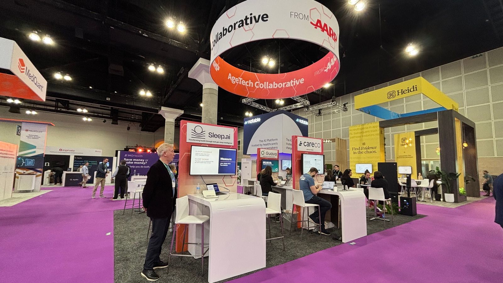 Conference show room floor with exhibitor booths
