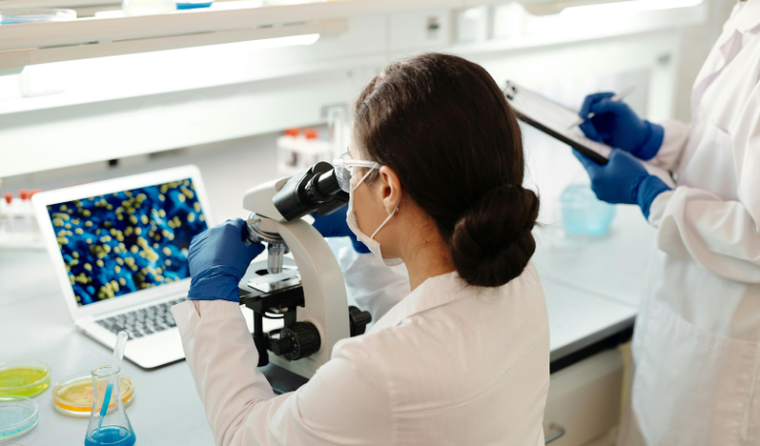 research happening in a lab
