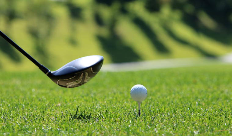 close up of golfing